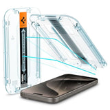 Spigen Tempered Glass Screen Protector [GlasTR EZ FIT] designed for iPhone 15 Pro Max [Case Friendly] - 2 Pack