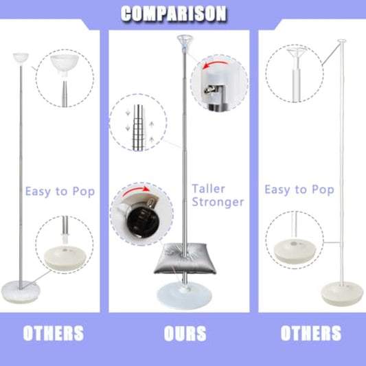 Balloon Columns Stand Set Of 4, 7 Feet Telescoping Ballon Arches Stands With Bases For Floor, Height Adjustable Metal Ballon Tower Pillar Kits For Graduation, Birthday, Baby Shower