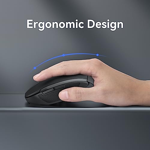 Folding Wireless Mouse, 2.4G Travel Mouse Portable 3 Adjustable Dpi 2000/1500/1000 Compatible With Notebook, Pc, Computer, 2-Year Battery Life