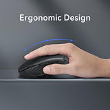 Folding Wireless Mouse, 2.4G Travel Mouse Portable 3 Adjustable Dpi 2000/1500/1000 Compatible With Notebook, Pc, Computer, 2-Year Battery Life