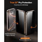 3 Pack For Iphone 15 Pro Max Privacy Screen Protector Tempered Glass:9H+ Durable, Auto Positioning, Bubble Free, High Definition, Easy Installation