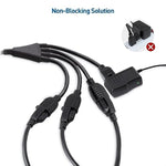 Cable Matters 2-Pack 4 Outlet Power Splitter Cord - 1.5ft, NEMA 5-15P to NEMA 5-15R Y Power Cord Splitter, 16 AWG Outlet Saver, 4 Way ExtensionCord, 1.5 Feet