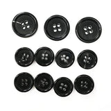 Natural Horn Button, For Blazer Suits Uniform Jacket, Four Holes Circu