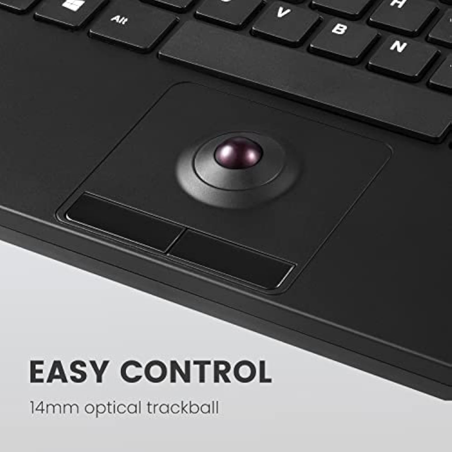 Perixx PERIBOARD-526 US, Wired Mini USB Keyboard with Trackball - X Type Sciss