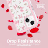 For Iphone 14 Case/Iphone 13 Case For Women Girls, Clear Cute Ribbon Bowknot Pattern Aesthetic Bow Design Transparent Slim Soft Tpu Shockproof Protective Phone Case For Iphone 14/13, Rose Bow