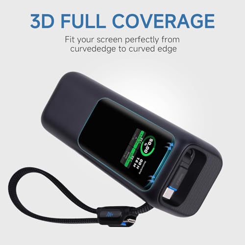 3-Pack Screen Protector Compatible with Anker Laptop Power Bank (A1695), Full Coverage Film with Precision Curved Edges
