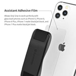 Sinjimoru Phone Grip with Silicone Band – Comfortable One-Hand Holder & Kickstand for Smartphones, Tablets, and eReaders for iPhone, Android, and Kindle Sinji Grip Silicone Black