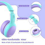 gorsun Kids Headphones with Limited Volume, Cat Ear Toddler Headphones, Wired Headphone Over Ear for Boys and Girls,Stereo Sound Foldable 3.5mm Headset for Children