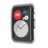 Protector Case Compatible For Huawei Watch Fit 2 Screen Protector,Ultra-Thin Soft Tpu Plated Bumper Case Full Cover All-Around Protective Shell (Clear)