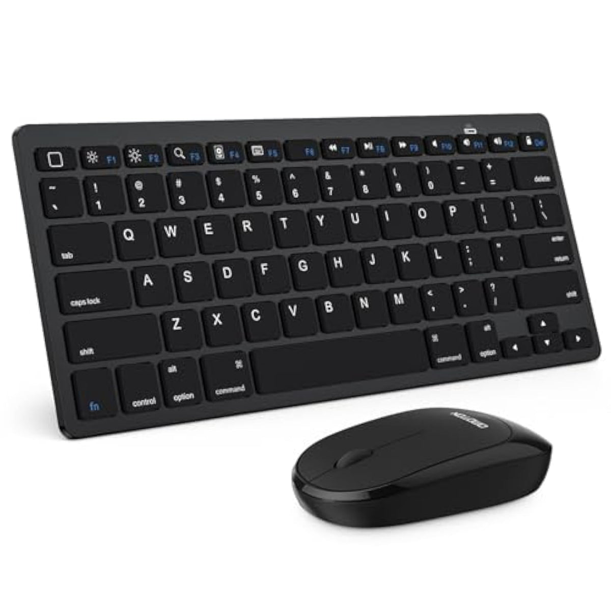 OMOTON Bluetooth Keyboard & Mouse Combo, Wireless Set for iPad Pro 13/11 (2024)/12.9, 10th/9th/8th/7th Gen, Air 6/5/4 and Other Bluetooth Enabled Devices (Black)