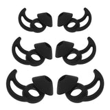 3 Pairs Earbuds Cover Silicone Earhooks Ear Loops In-Ear Earbuds Tips With Wings Compatible With Bo-Se Quietcomfort And Sport Earphones S M L Black