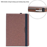 Tytx Compatible With Macbook Pro 14 Inch Leather Case 2024 2023 2022 2021 Release M4 A3112 A3185 A3401 M3 A2918 A2992 M2 A2779 M1 A2442, Protective Folio Book Cover With Keyboard Cover, Dark Brown