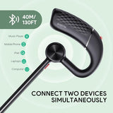 Bh71 Pro Bluetooth Headset With Usb-C/A Dongle, Teams Certified, Wireless Earpiece For Cell Phone,Pc,Laptop,Noise Cancelling Microphone, Adjustable Ear Hook