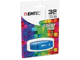 C410 Color Mix Flash Drive, 32Gb, Blue, Ecmmd32Gc410