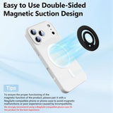 Double Sided Magnetic Silicone Ring Grip Phone Holder, Soft and Portable, Strong Magnetic Attraction, Compatible with iPhone 17/16/15/14/13/12