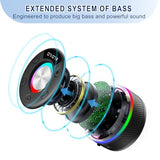 Bluetooth Speaker, Shower Speaker, IP7 Waterproof Portable Speakers Bluetooth 5.4 with HD Sound, RGB Light/LED Display/Hands-Free Call/Suction Cup