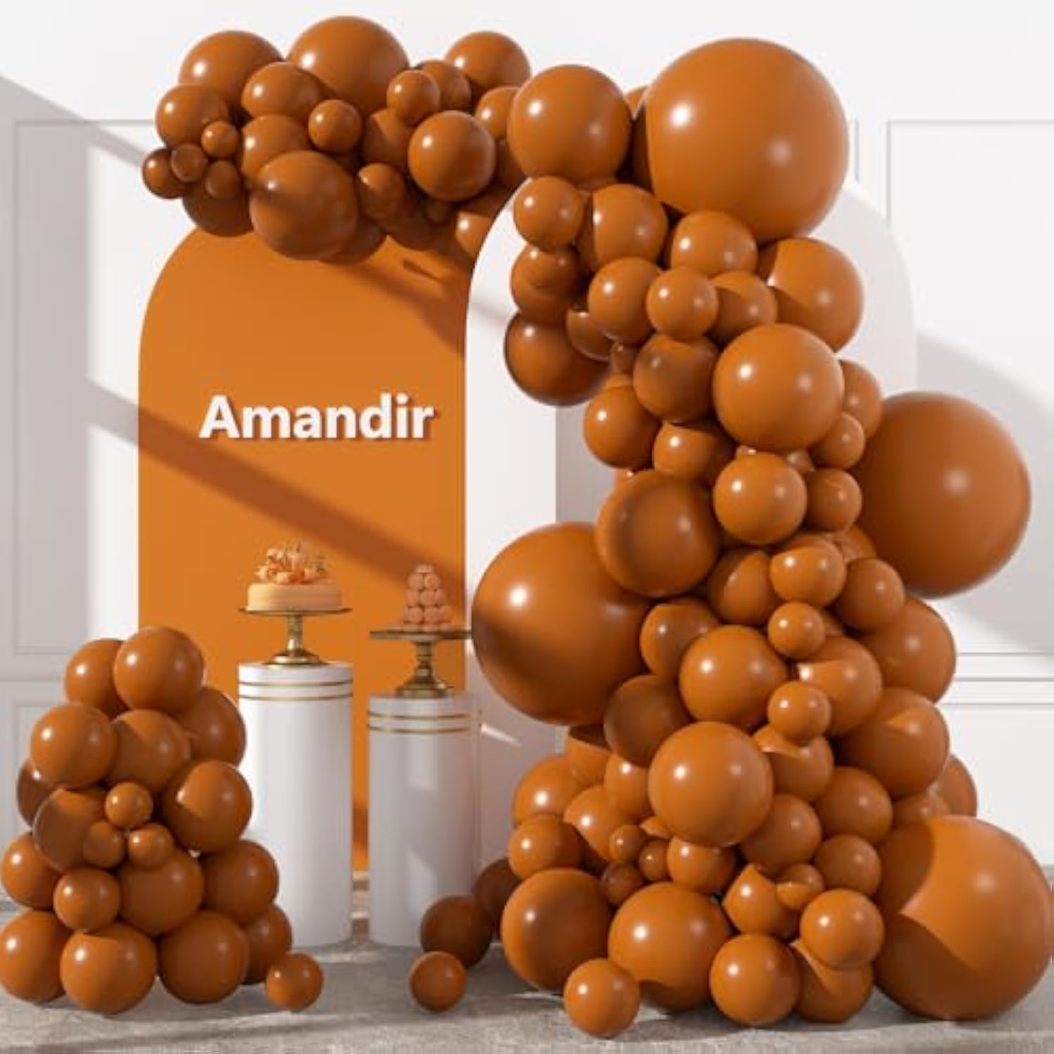 Fall Balloon Arch Kit 153pcs Burnt Orange Terracotta Balloons for Halloween Thanksgiving Party