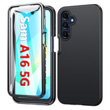 Samsung Galaxy A16 5G Case with Built-In Screen Protector, Rugged Silicone