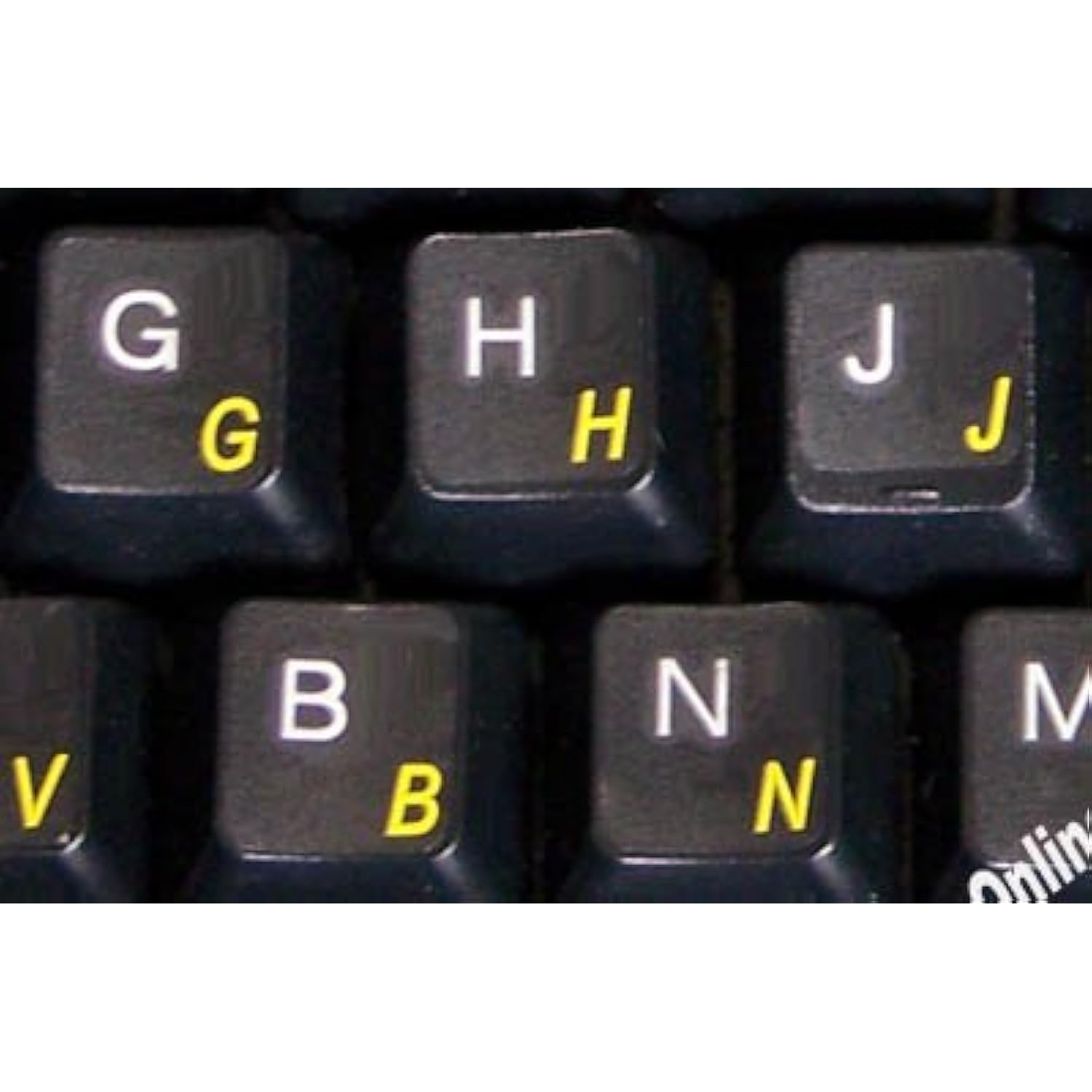 Online-Welcome Portuguese Traditional Keyboard Label with Yellow Lettering Tra