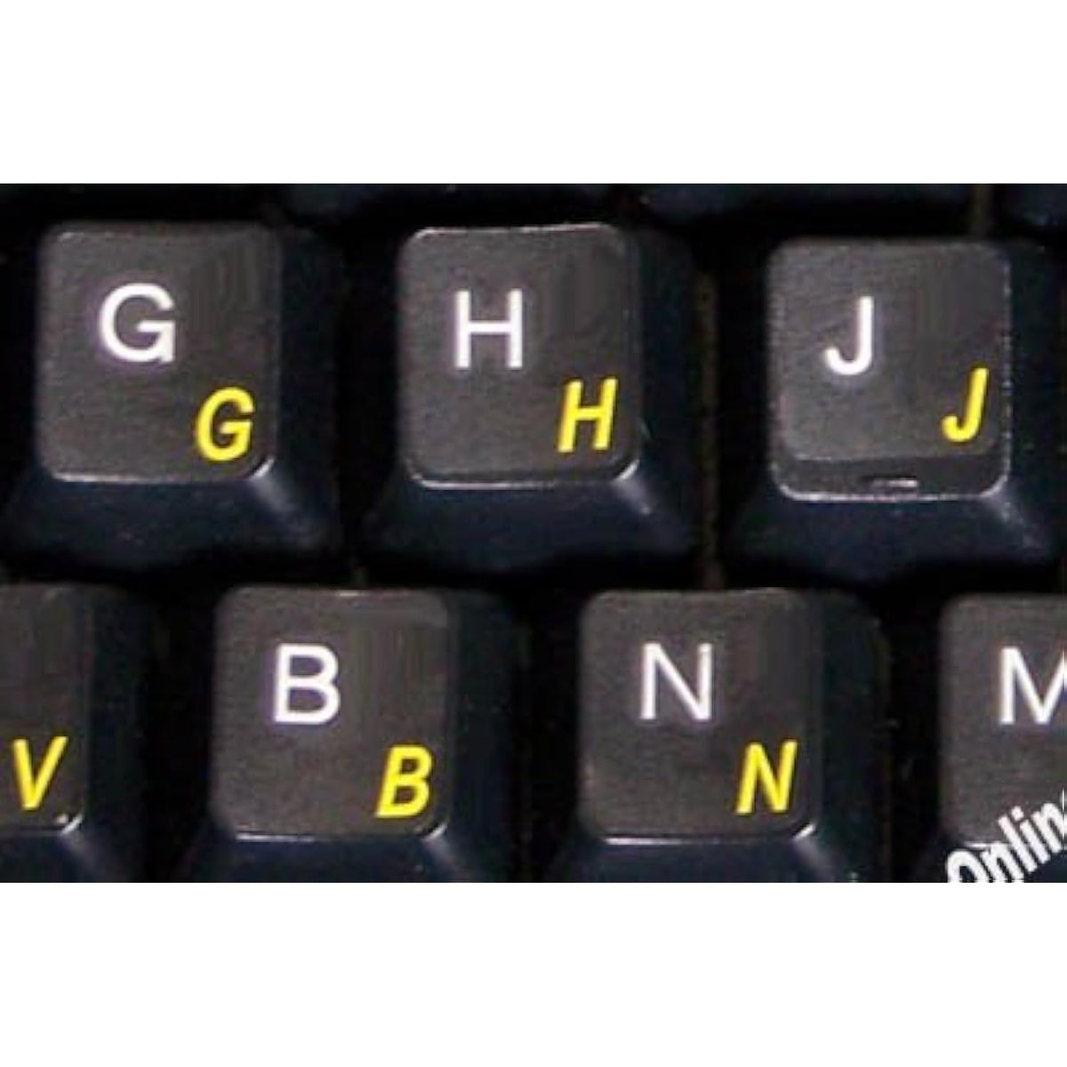 Online-Welcome Portuguese Traditional Keyboard Label with Yellow Lettering Tra