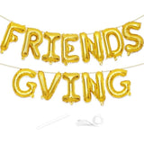 16 Inch Friendsgiving Gold Foil Balloons Banner Thanksgiving Fall Party Decor