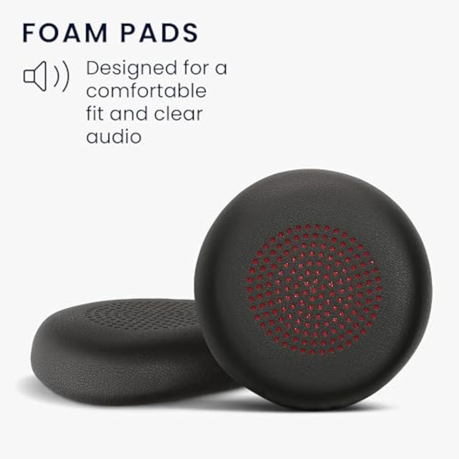kwmobile Ear Pads Compatible with Plantronics Voyager UC B825 Earpads - 2X Replacement for Headphones - Black