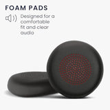 kwmobile Ear Pads Compatible with Plantronics Voyager UC B825 Earpads - 2X Replacement for Headphones - Black