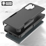 Dual Layer Protective Heavy Duty Cell Phone Cover for Motorola Moto G 5G 2024 - Military Protection Bumper Tough with HD Screen Protector, Black