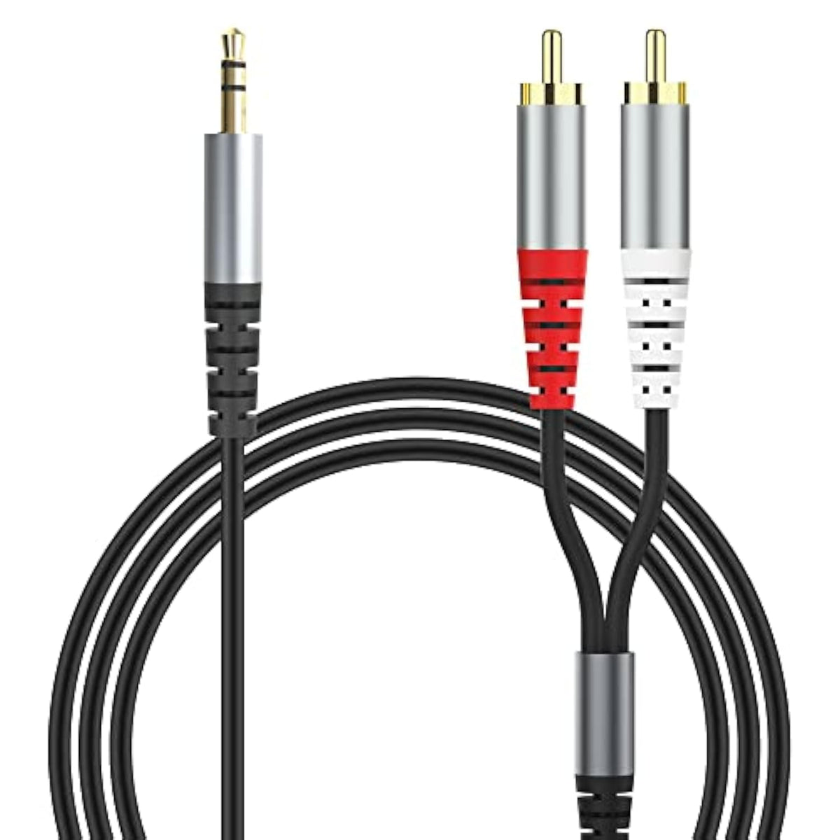 Rca To 3.5Mm Aux Cable, (2M/6.6Feet) 3.5Mm 1/8 To Rca 2-Male Headphone Jack Ad