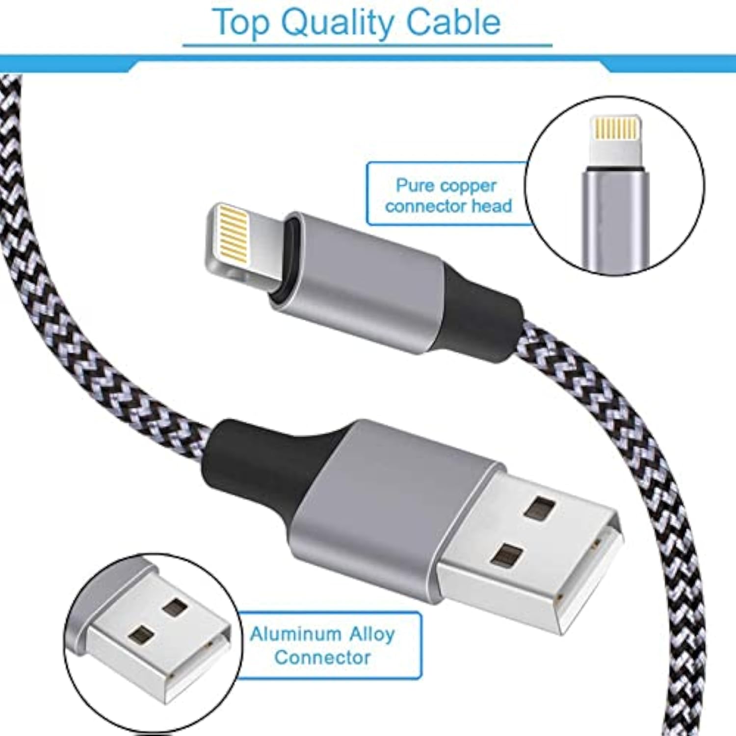Iphone Fast Charger,Iphone Charger Fast Charging 2Pack Dual Port Usb Wall Chargers Block Adapter Plug Long 6Ft Fast Charging Lightning Cable Cord For Iphone 14 13 12 11 Pro Max Xs X 8 7 Plus Se Ipad