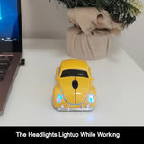 Wireless Car Mouse, Funny Car Shaped Mouse 2.4Ghz Optical Wireless Mice For Computer Pc Notebook Laptop (Yellow)
