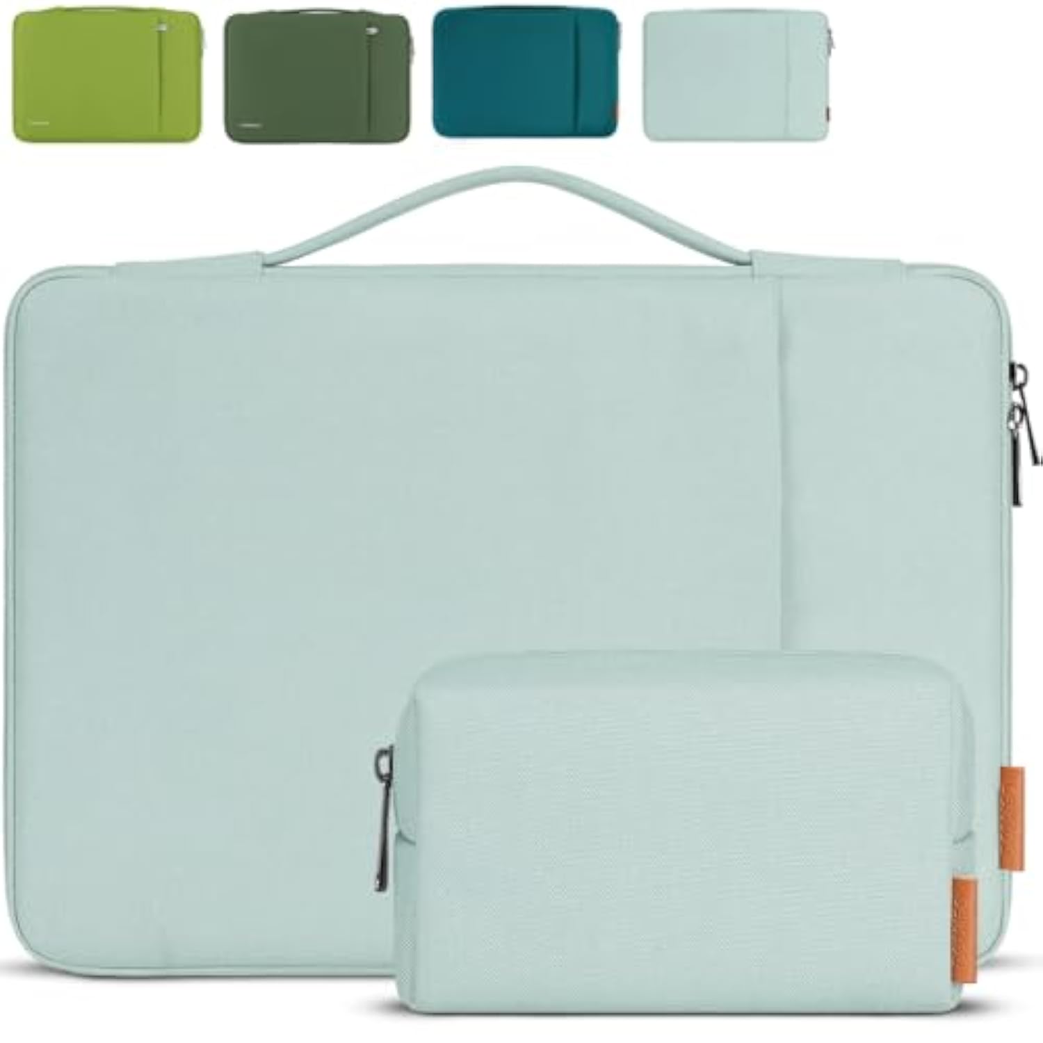 17.3 Inch Laptop Sleeve Case Water Resistant Shockproof Protective Computer Bag For 17.3" Notebook/Hp Pavilion Envy 17/Ideapadm/Msi/Lg Gra With Accesory Bag,Mint Green