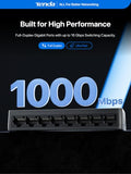 Sg108, 8 Port Gigabit Switch, Unmanaged Home Ethernet Switch, Office Ethernet Splitter, Plug & Play, Plastic Case, Desktop/ Wall-Mount, Fanless Quiet, Limited Protection