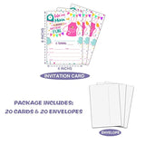 Baking Birthday Party Invitation, Kitchen Themed Fill-In Invites For Teens Boys & Girls, 20 Invitations With Envelopes (4" X 6"), Kids Cooking Party Favors Decorations And Supplies -57
