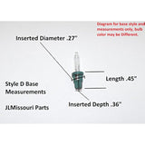 20X Mini 2.5 Volt .435 Watt Blue Christmas Glass Incandescent Mini Light Bulbs Replacement Tree Lights Bulbs With Green