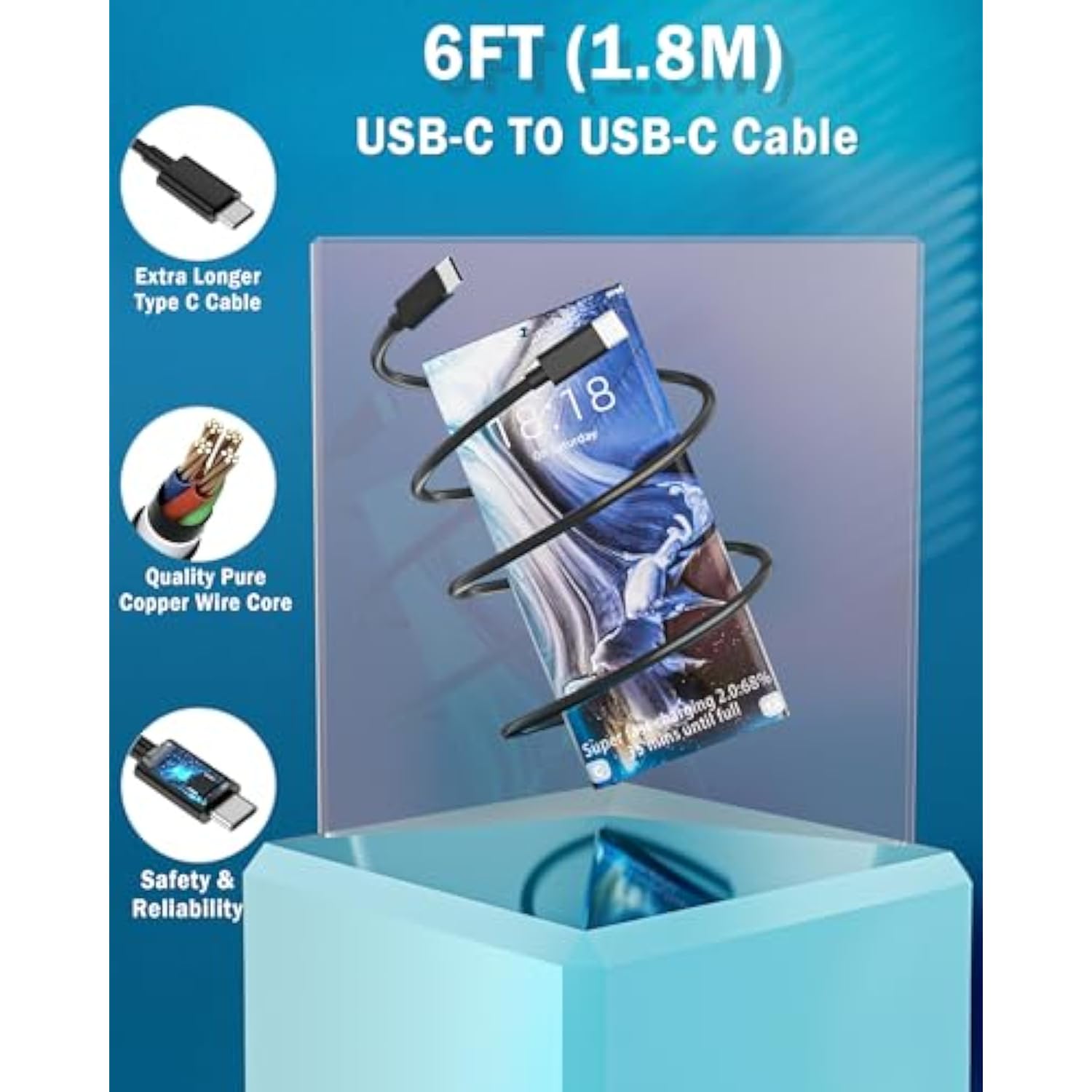 2025 New Super Fast Charger Type C, 45W Usb C Wall Charger Fast Charging For Samsung Galaxy S25 Ultra/ S25/S25+/S24+/ S24 Ultra/S24/S24+/S23 Ultra/S22 Ultra/S21 Ultra