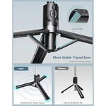 Selfie Stick Tripod With Light, 45'' Selfie Stick With Wireless Remote, Portable Phone Tripod Compatible With Iphone 16/15 Pro Max/15/14 Pro/14/13, Samsung S22/ S23 Ultra/Android Smartphone
