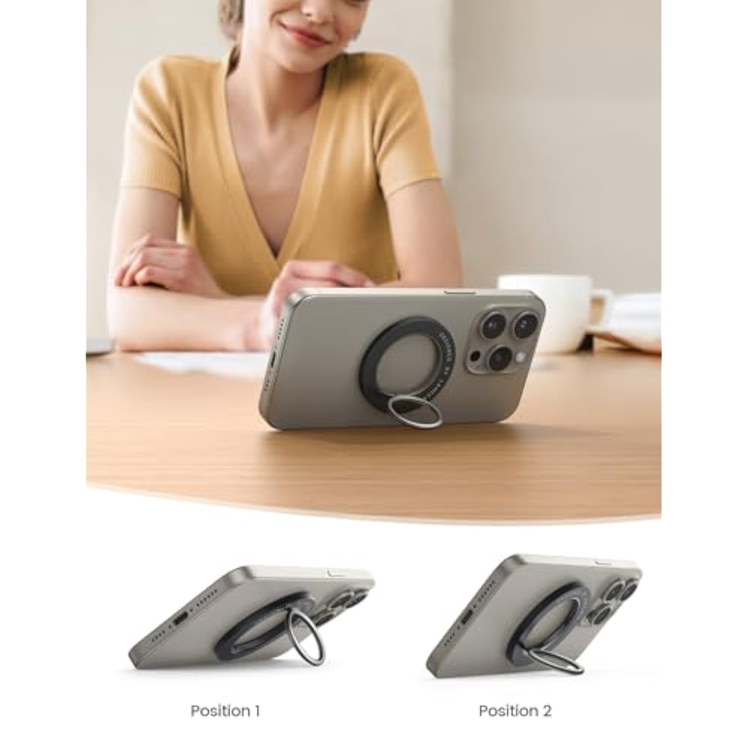 Magnetic Phone Ring Holder for MagSafe, Grip Stand for iPhone 15/14/13/12