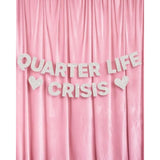 Quarter Life Crisis Banner - Silver Glitter, 4 Ft. | Fun Birthday Part