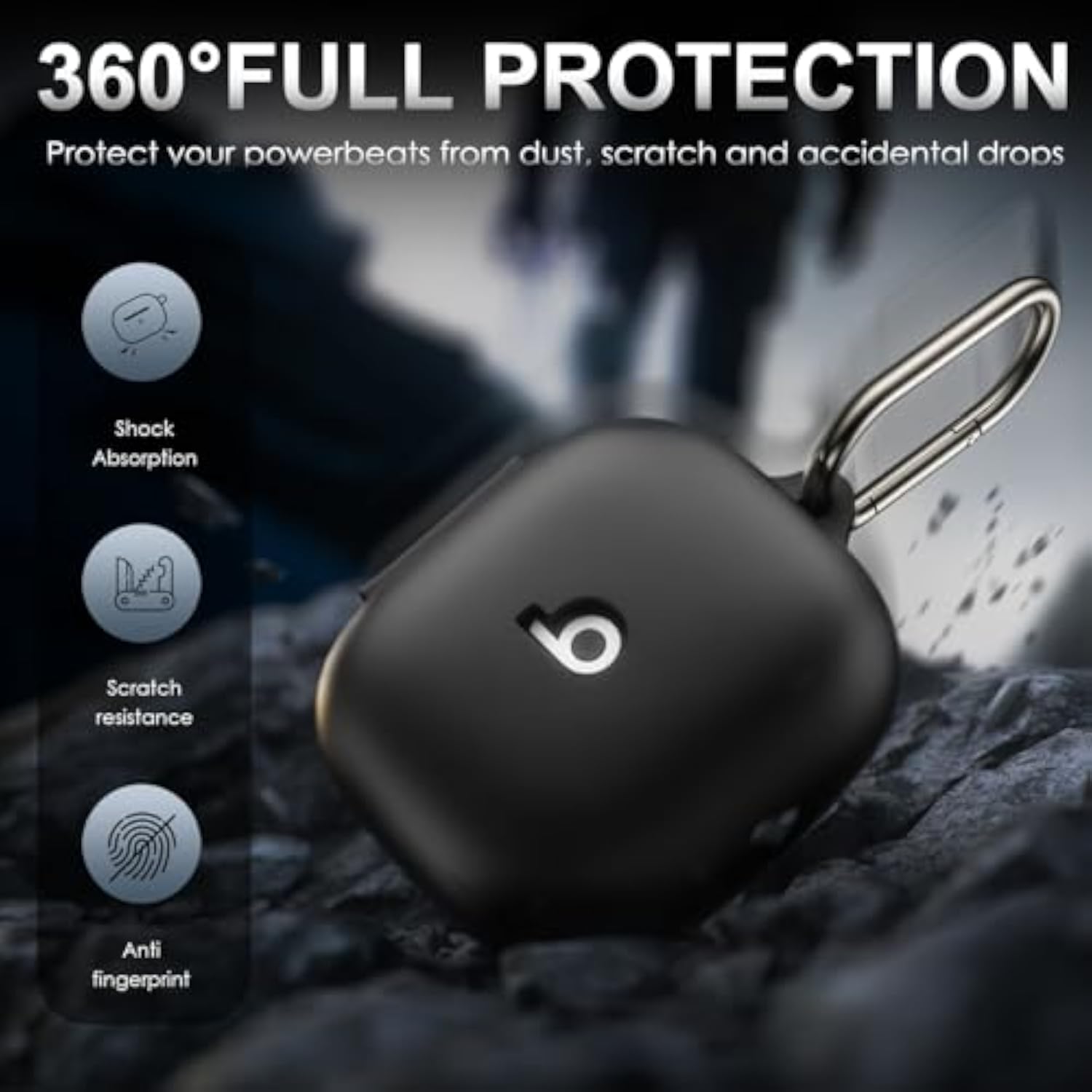 Beats Powerbeats Pro 2 Case Cover with Visible Top Logo