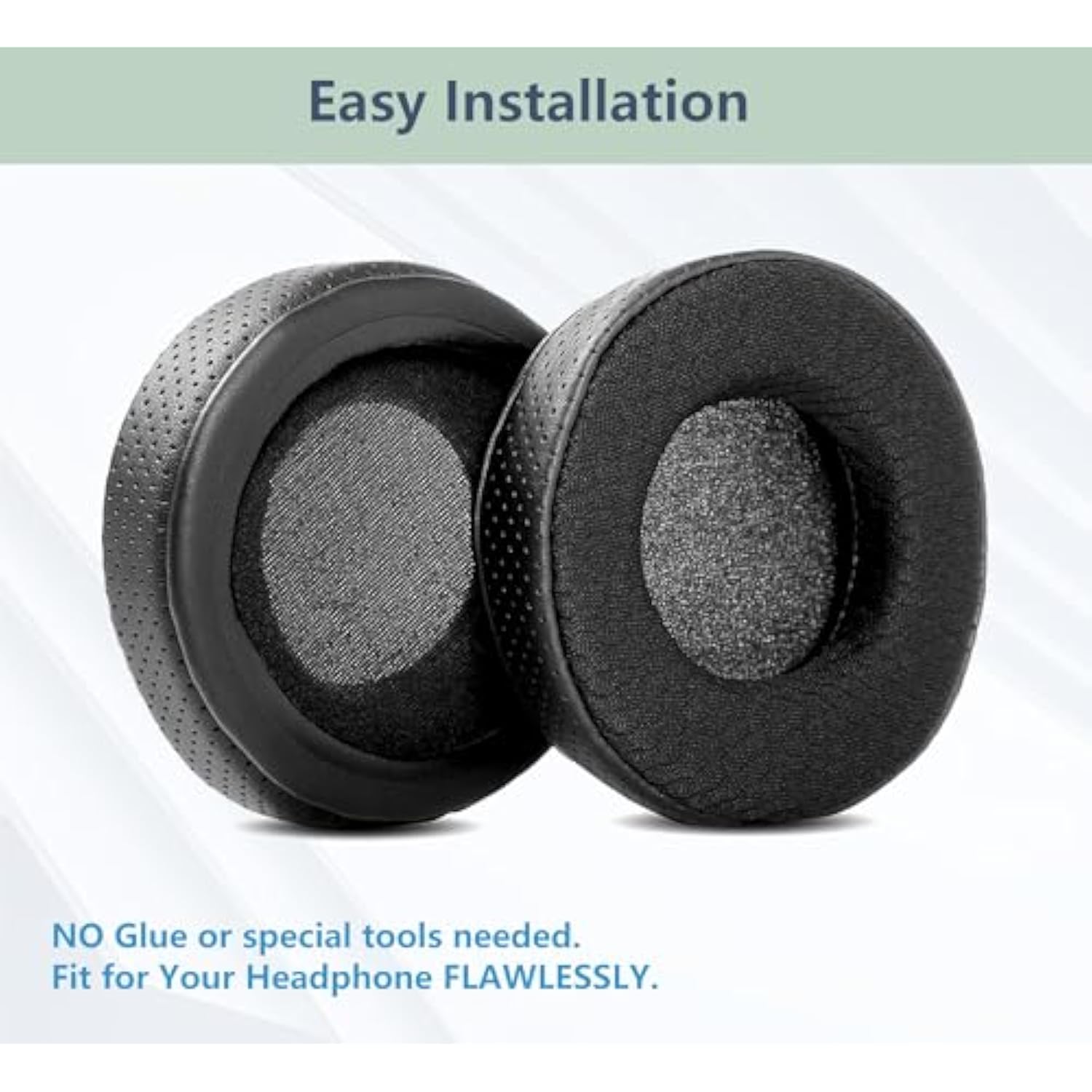 Durable And Breathable Earpads Replacement Compatible With Sennheiser Hd25 Hd25-1 Hd25-Ii Hd25Sp 25Sp-Ii Headphones Ear Pads Cushion(Punched Leather/Durable Fabric And Memory Foam)