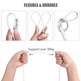 Cat6 Ethernet Cable 25 Ft 2Pack White, Cat-6 Flat Rj45 Computer Internet Lan N