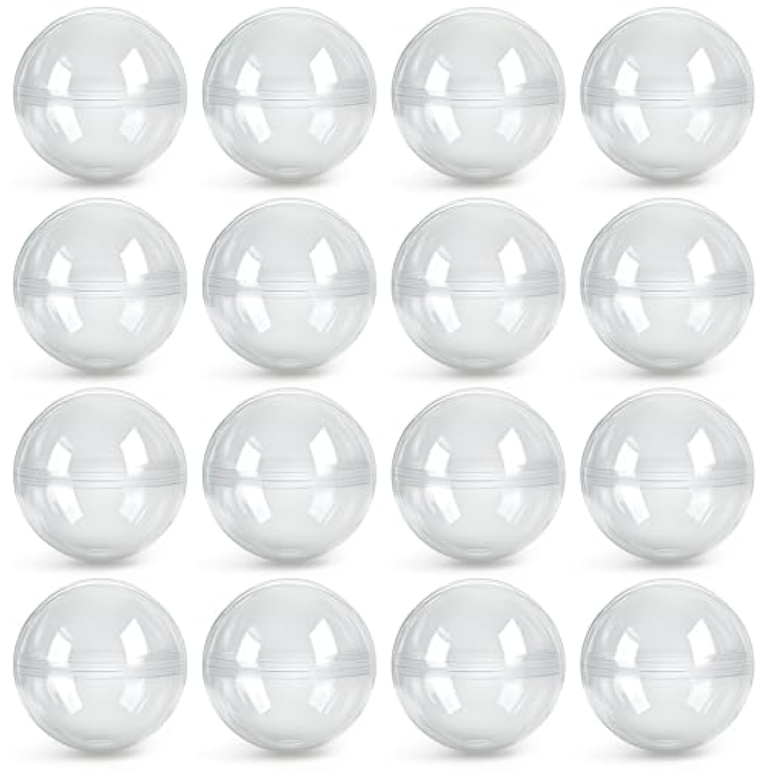 Capsule Vending Machine Round 100 Pcs 2 Inch - Gumball Machine Capsules Bulk Clear Container - Easter Basket Stuffers Birthday Gifts Pinata Stuffers Diy Craft Supplies - Clear Capsules Empty
