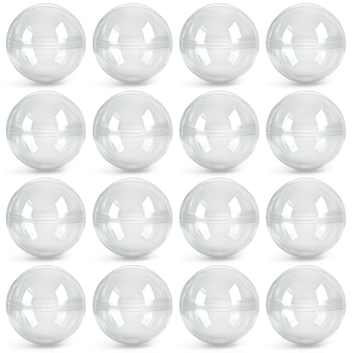 Capsule Vending Machine Round 100 Pcs 2 Inch - Gumball Machine Capsules Bulk Clear Container - Easter Basket Stuffers Birthday Gifts Pinata Stuffers Diy Craft Supplies - Clear Capsules Empty