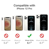 JETech 5 in 1 Case for iPhone 12 Pro 6.1-Inch, with 2-Pack Screen Protector and 2-Pack Camera Lens Protector, Non-Yellowing Shockproof Phone Cover, Full Coverage Tempered Glass Film (Clear)