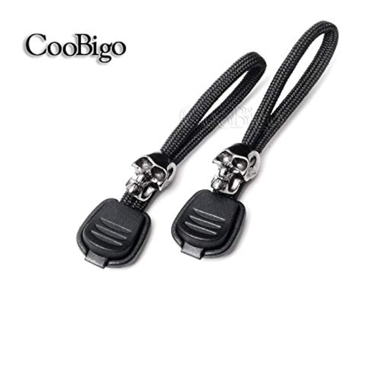 10Pcs Pack Charm 3" Paracord Zipper Pull & Skull Bead Tactical Backpac