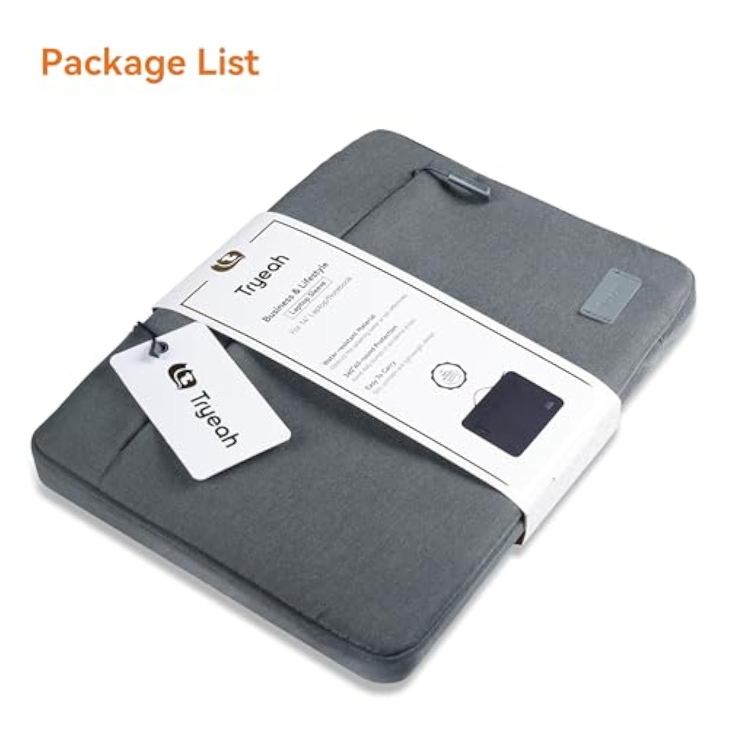 Laptop Sleeve 14 Inch Waterproof Laptop Case 360 Protective Shockproof 14 Inch Computer Bag With Pocket For 14" Macbook, Hp, Dell, Lenovo, Acer,Other 14" Laptop, Gray