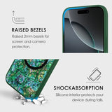 Magnetic For Iphone 16 Pro Max Case, Luxury Colorful Abalone Shell Phone Case For Women Men, Compatible With Magsafe, Cute Sparkle Glossy Shockproof Protective Cover, Emerald Green
