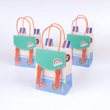 Meri Meri Outdoor Adventures Backpack Party Bags (Pack of 8), Party Favor Bags, Mini Backpack Straps, Reusable