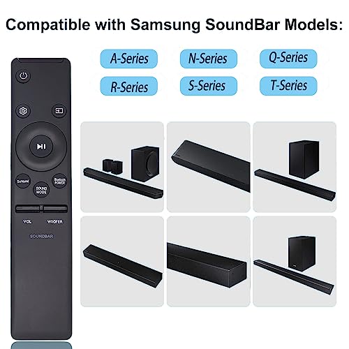 Replacement Samsung Soundbar Remote Control for All Samsung Sound Bar Home Theater Audio Surround Sound System